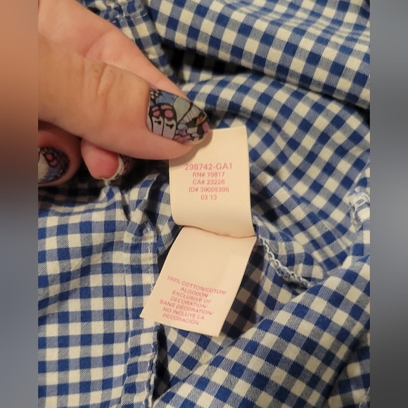Victoria's Secret Blue Gingham Sleep Shirt XS - Picture 7 of 9